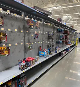 wal-mart empty toy aisles